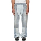 COÛT DE LA LIBERTÉ Blue & White Max Hickory Stripe Union Work Jeans