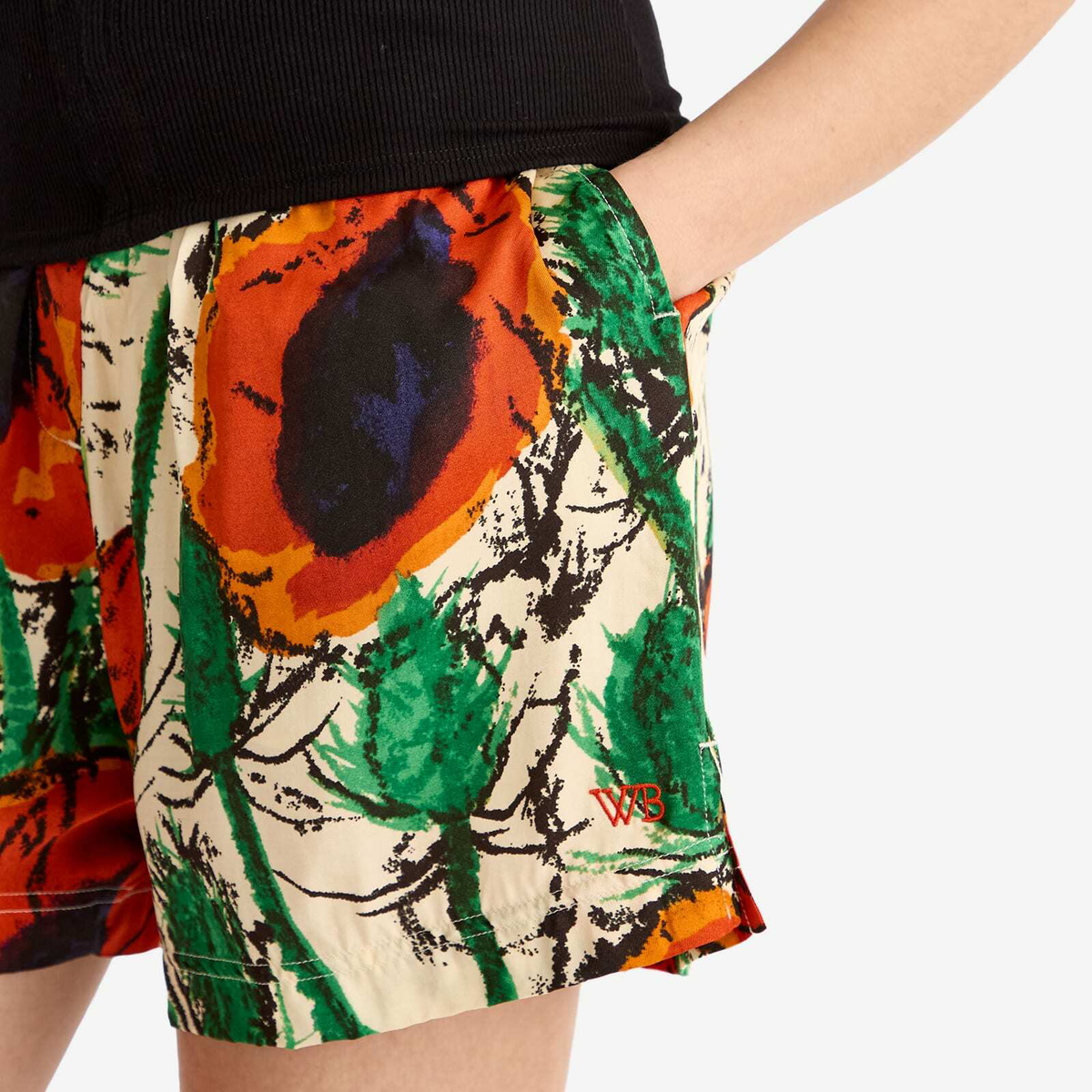 Wales Bonner Women's Ocean Shorts in Poppy Red