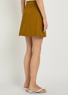 Skiim Asymmetrical Woven Mini Skirt Light Brown