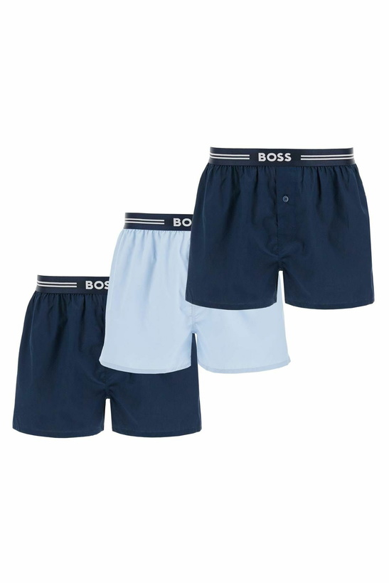 Photo: BOSS men's boxer 3 pairs dark blue cotton Blue