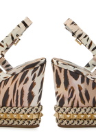 Christian Louboutin Pyraclou 110 Satin Wedge Espadrilles Pink