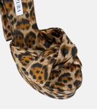Aquazzura Olie Plateau 140 leopard-print sandals