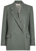 Chloe Double-breasted Wool Blazer Grey