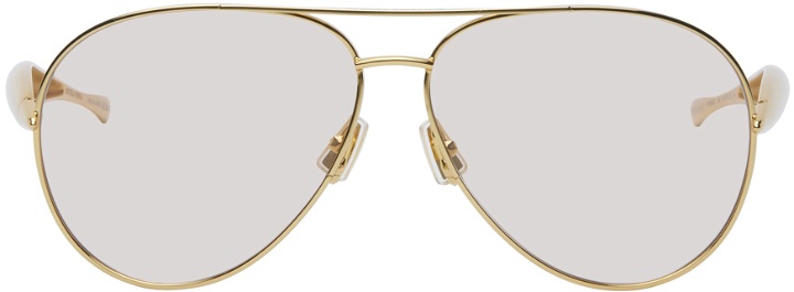 Photo: Bottega Veneta Gold Sardine Sunglasses