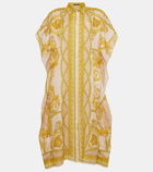 Versace Barocco cotton and silk maxi dress