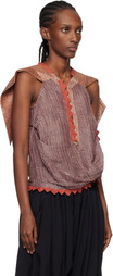 Kiko Kostadinov Red & Orange Weathervane Top
