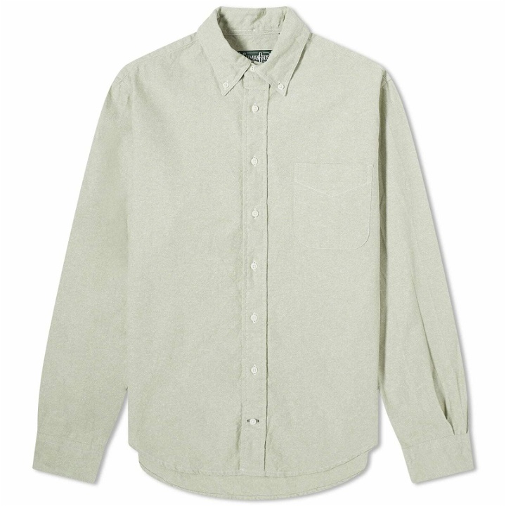 Photo: Gitman Vintage Men's Button Down Cotton Linen Shirt in Seafoam