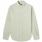 Gitman Vintage Men's Button Down Cotton Linen Shirt in Seafoam