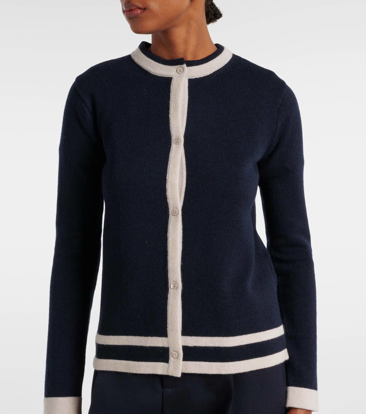 未使用級 マックスマーラ カーディガン カシミヤ ERE バイカラー 2024✨ S Max Mara Ere wool and cashmere cardigan S Max Mara