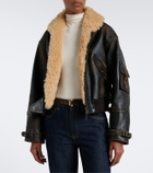 Ralph Lauren Collection Lianne shearling-trimmed leather jacket