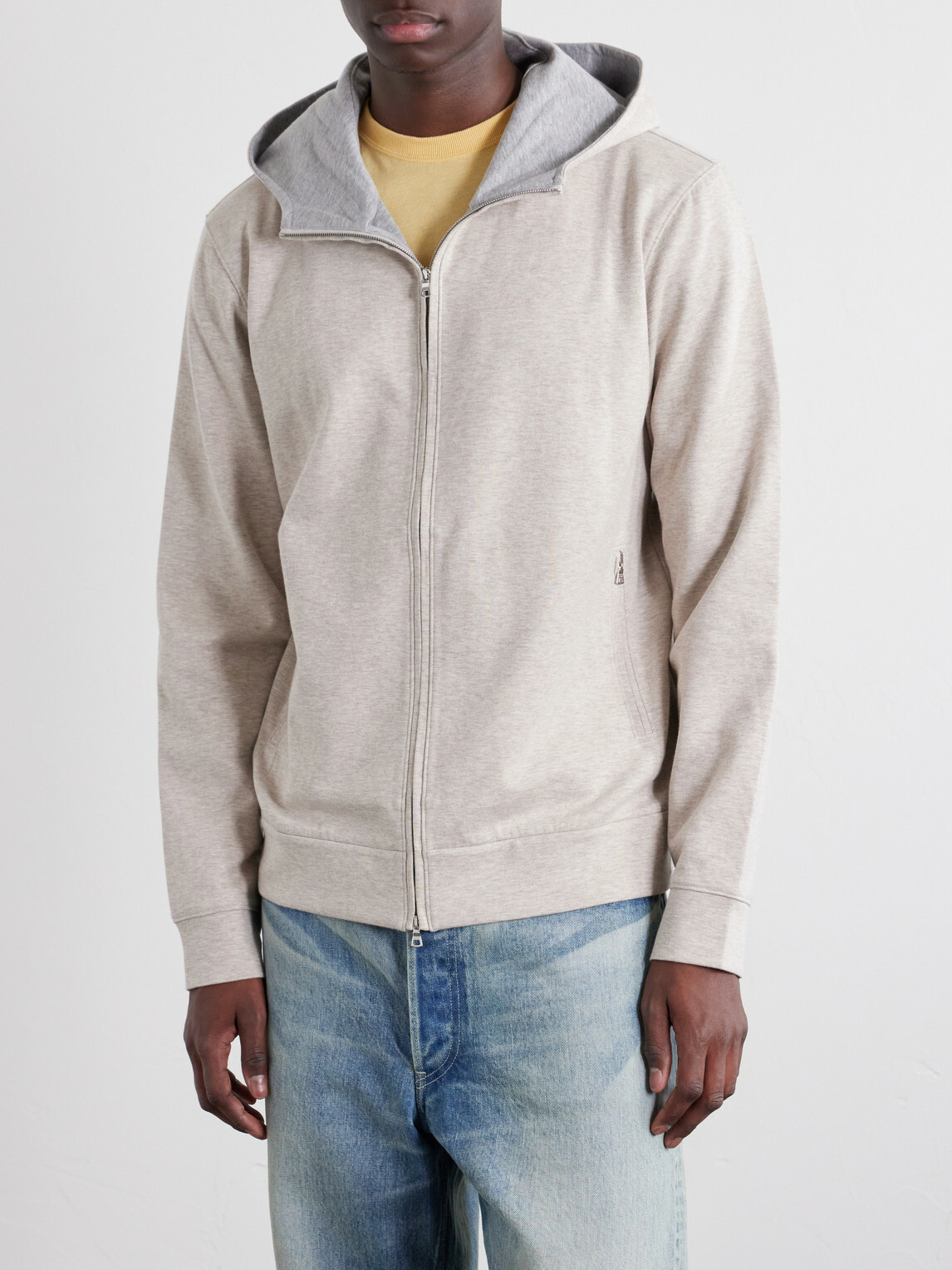 Orlebar Brown - Cotton-Blend Zip-Up Hoodie - Neutrals