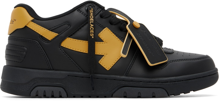 Photo: Off-White Black 'Out Of Office' Calf Leather Sneakers