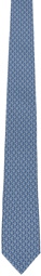 Ferragamo Navy Silk Tie