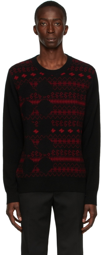 Photo: Yuki Hashimoto Black & Red Cashmere Warehouse Sweater