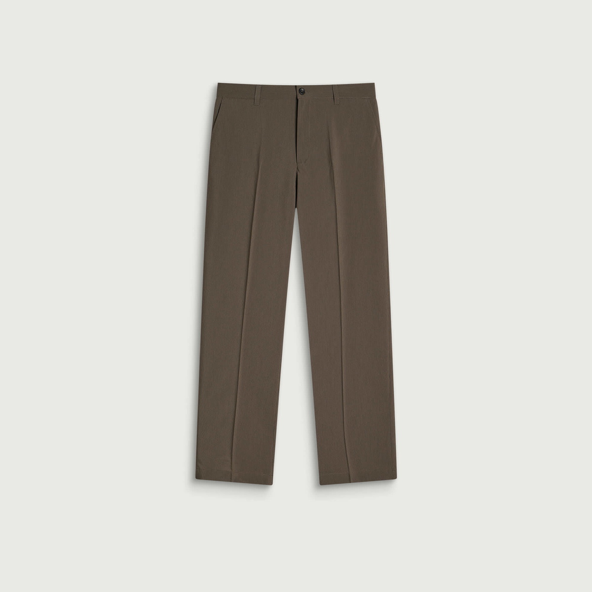 Les Deux Men's Mini Check Tailored Trousers in Dark Sand