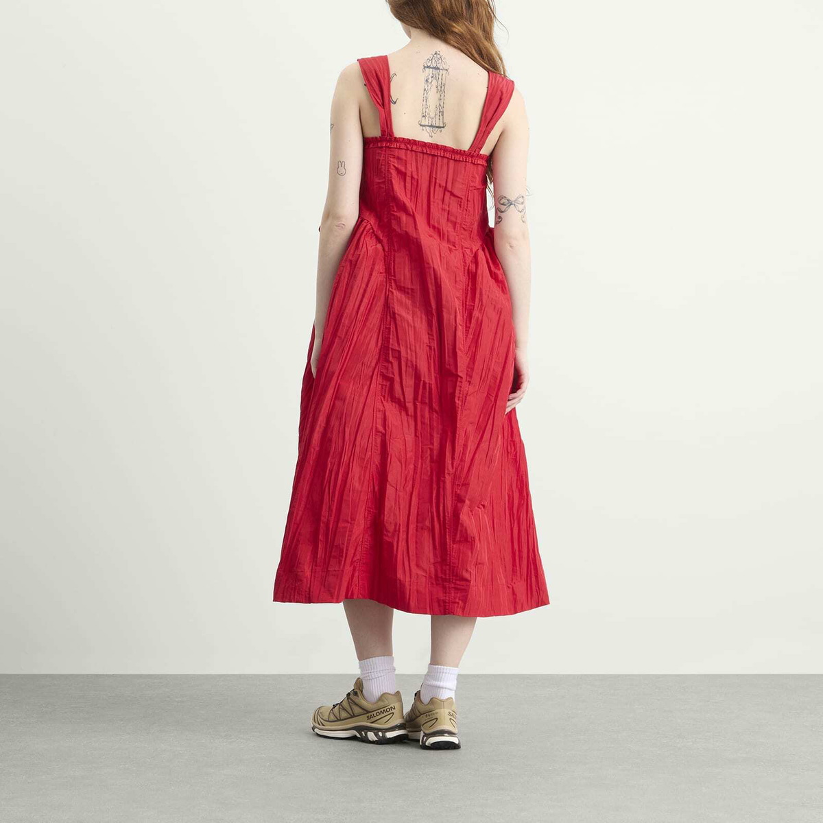 Damson Madder Women's Elina Midi Dress in Red