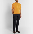 Altea - Textured Linen and Cotton-Blend Polo Shirt - Yellow