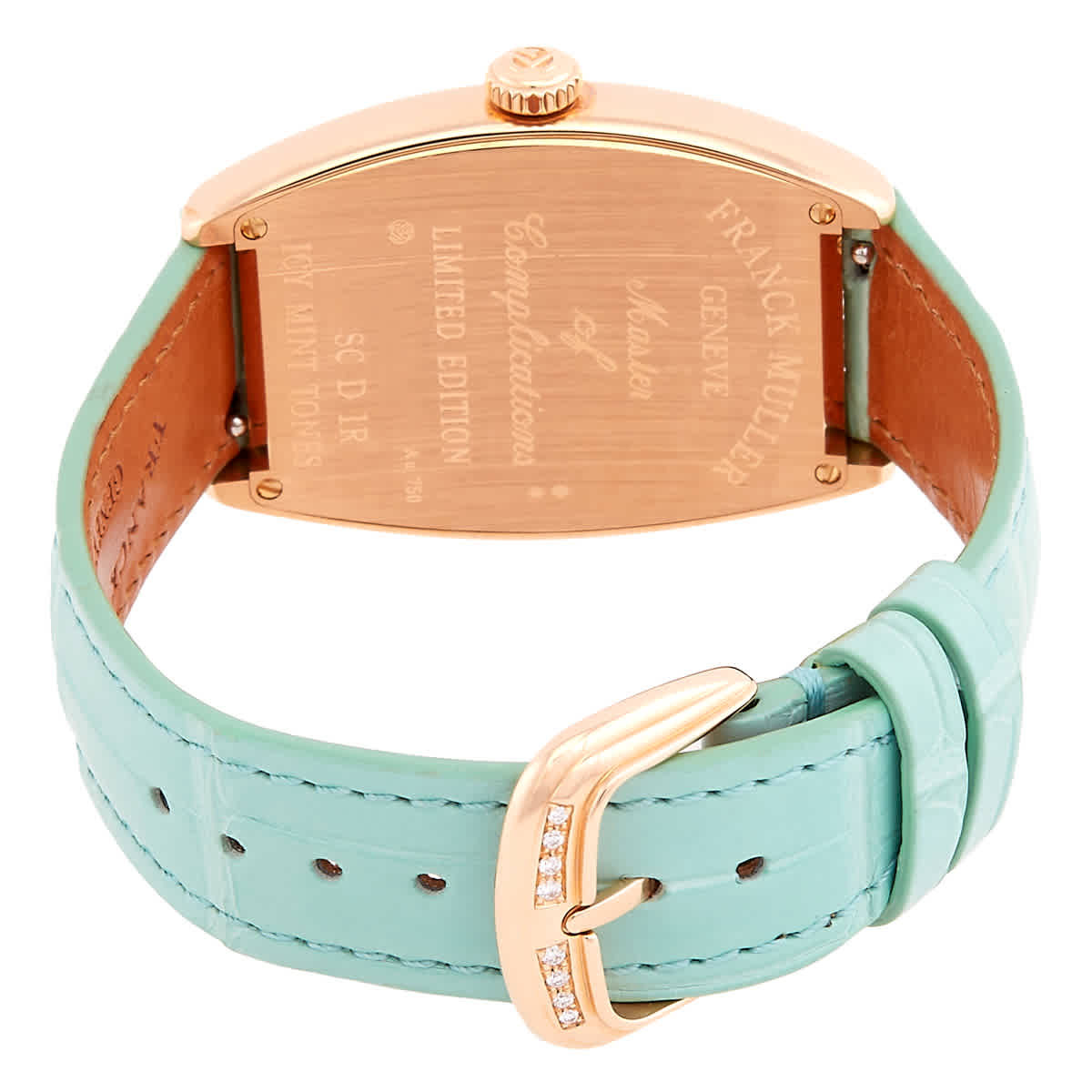 Franck Muller Cintree Curvex Automatic Diamond White Dial Watch 2852 SC D 1R ICY MINT TONES 5N