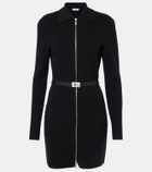 Ferragamo Zip-up belted shirt dress