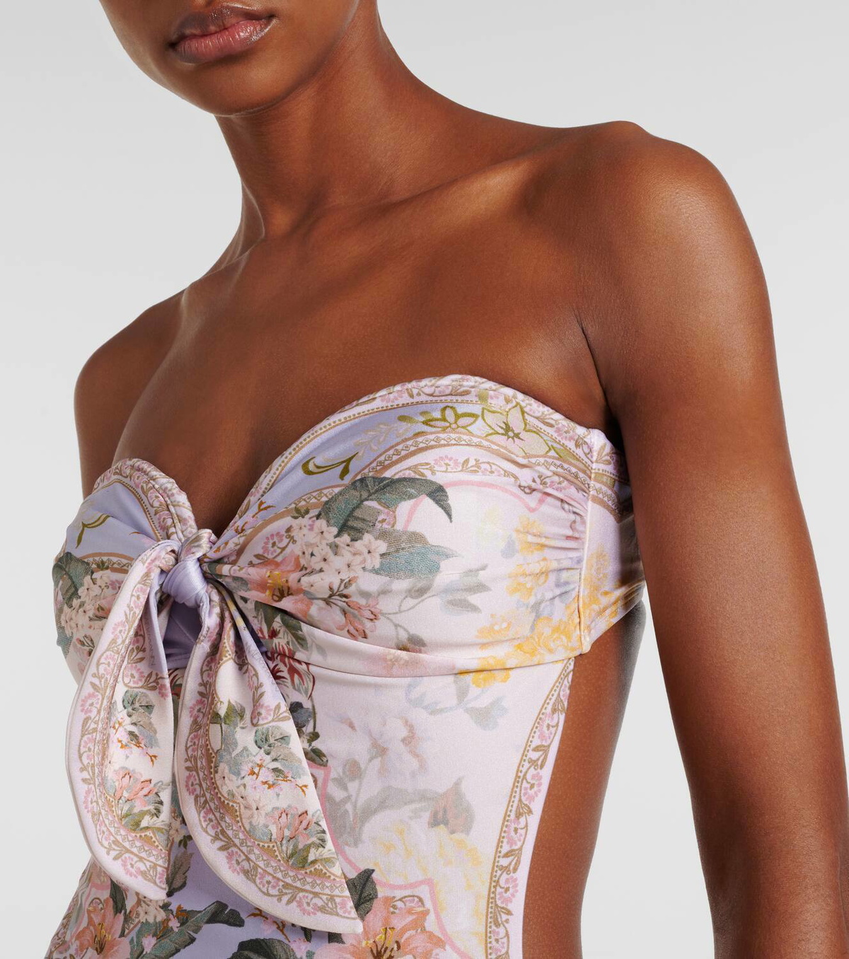 Zimmermann Wylie Scarf Tie floral swimsuit Zimmermann