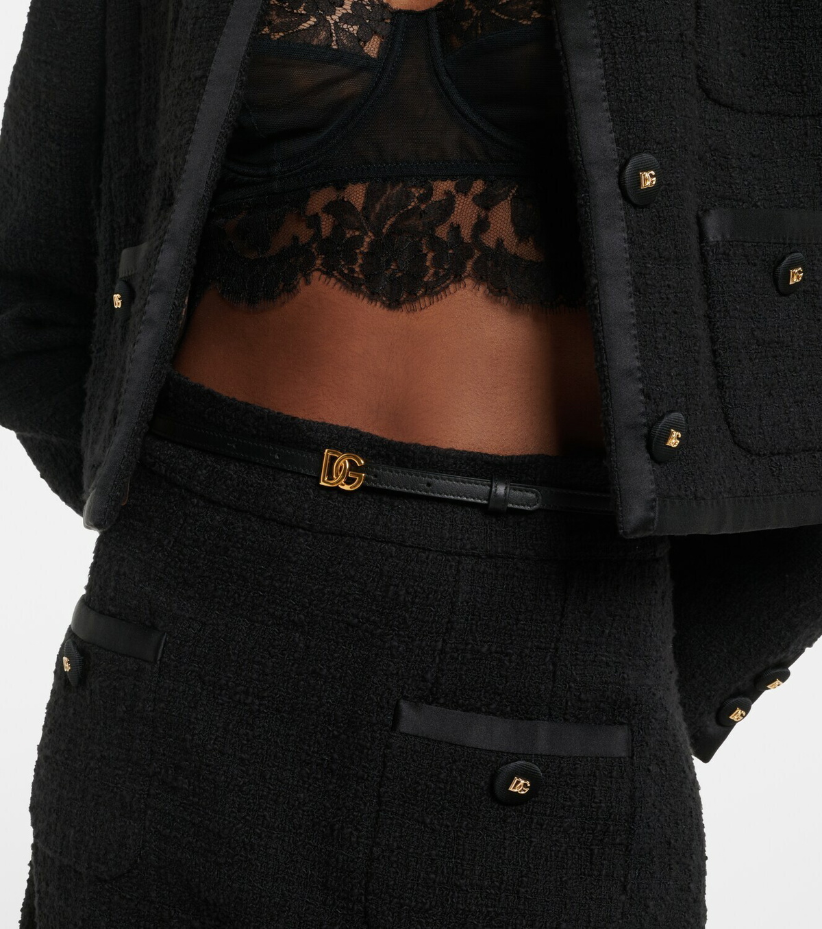 Dolce&Gabbana DG leather belt