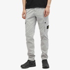 Stone Island Men's Brushed Cotton Canvas Cargo Pants in Grey