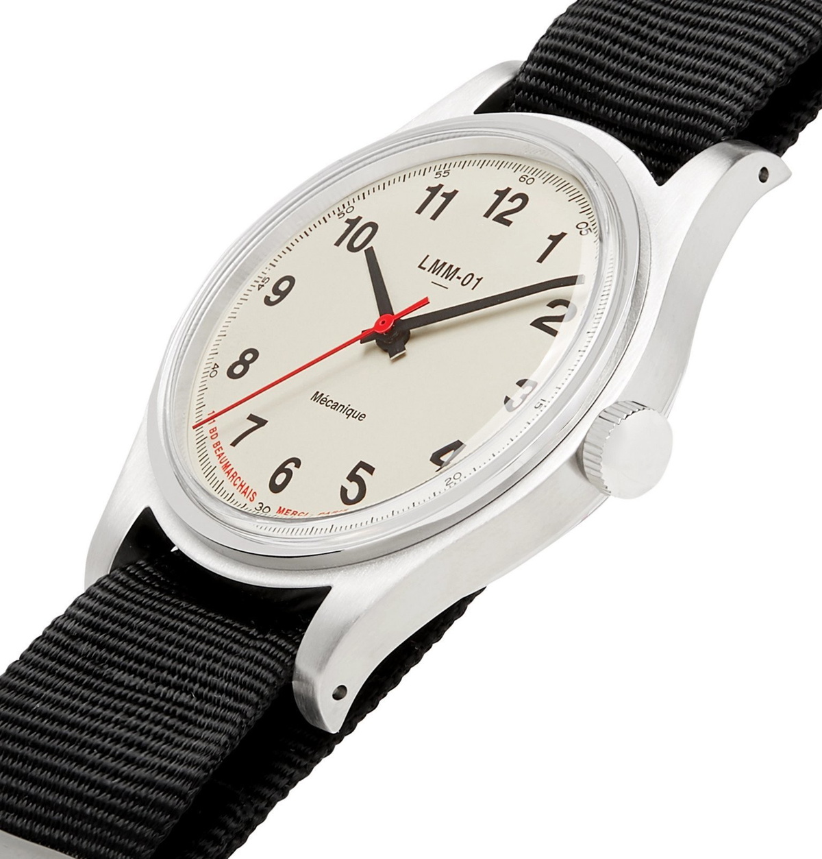 Merci - LMM-01 Originals Hand-Wound 37.5mm Stainless Steel and NATO Webbing Watch - Neutrals