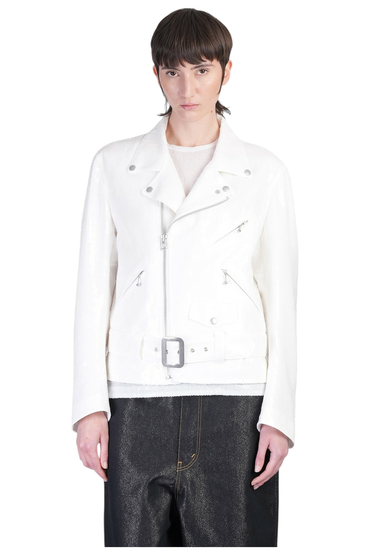 Junya Watanabe Silver Three-Spike Chain Necklace Junya Watanabe