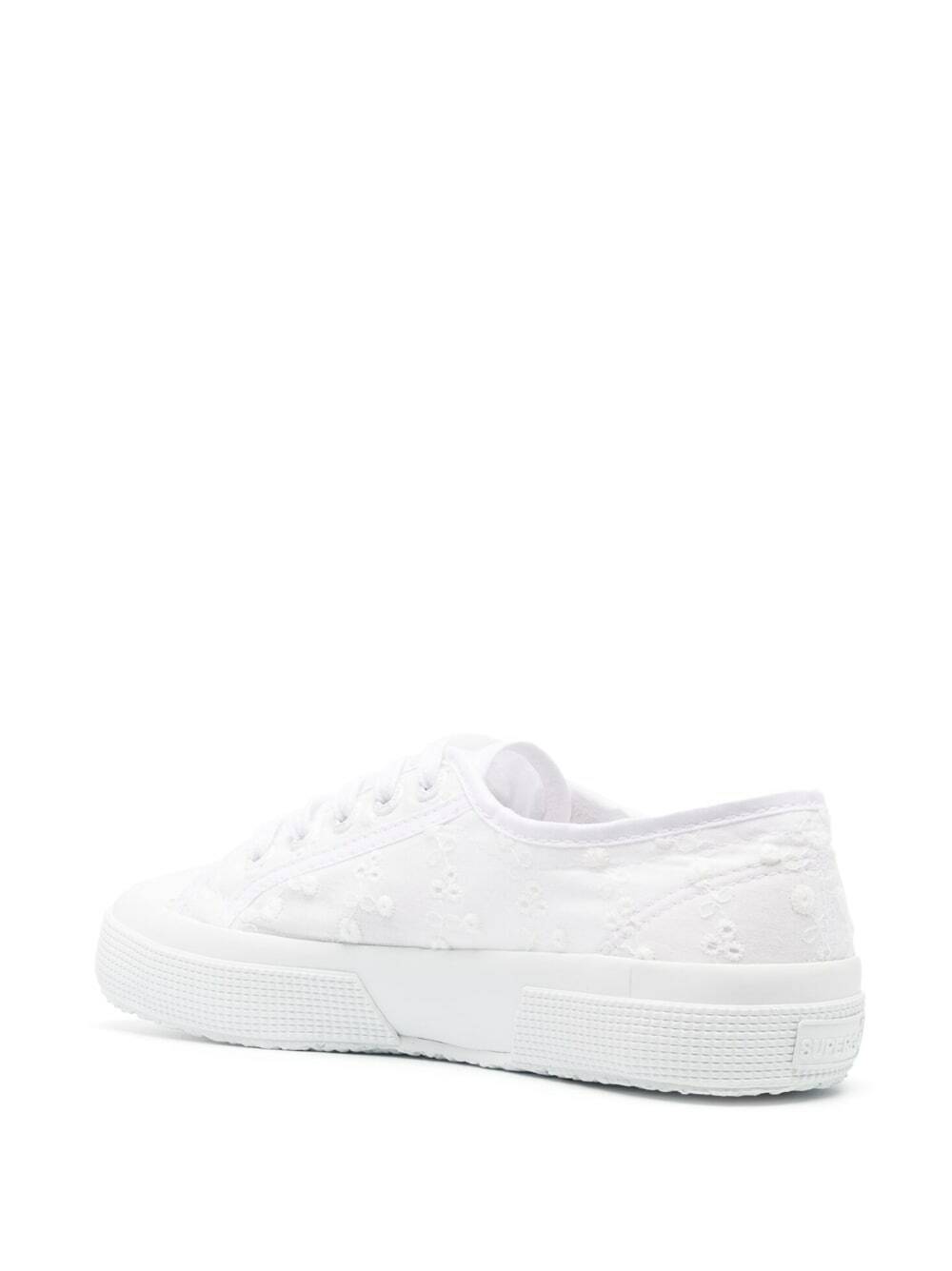 Superga 2750 Sangallo Sneaker Donna, Tomaia In Cotone Con Ricamo, Plantare Imbottito, Suola Gomma, Colore Bianco, Stile Casual E Classico