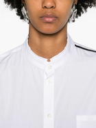 Peter Do White Side-Stripe Cotton Shirt Dress