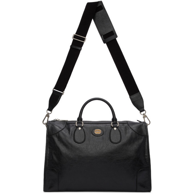 Photo: Gucci Black Medium Weekender Bag