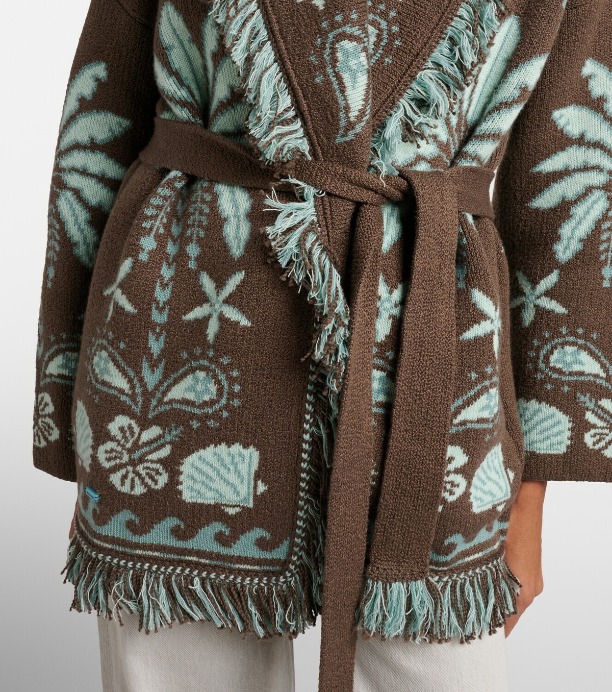 Alanui Echoes Of The Island wool and cotton cardigan