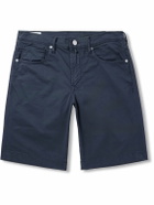 Incotex - Division Straight-Leg Cotton-Blend Shorts - Blue