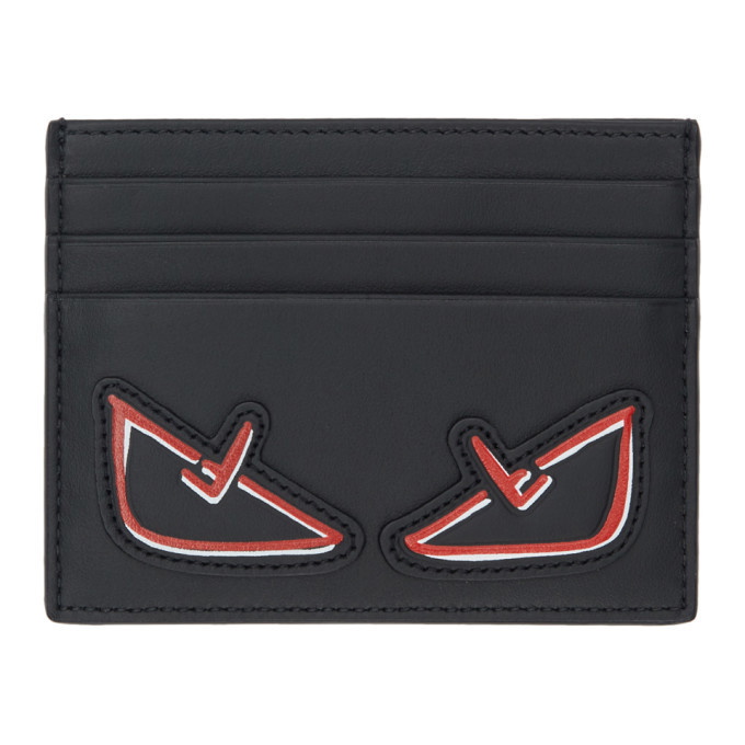 Photo: Fendi Black Bag Bugs Card Holder