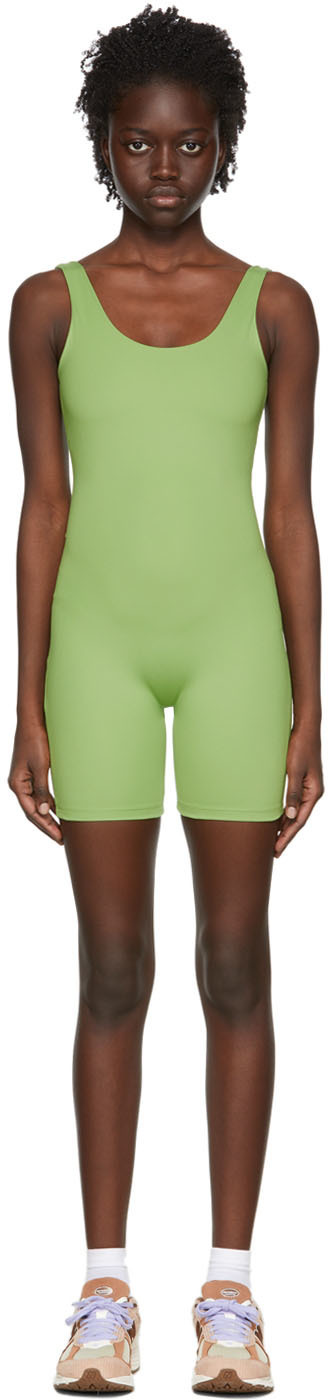 Girlfriend Collective Green Recycled Polyester Unitard Girlfriend Collective