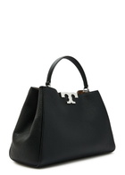 Tory Burch Eleanor T-logo Grained Leather top Handle bag - Black - One Size