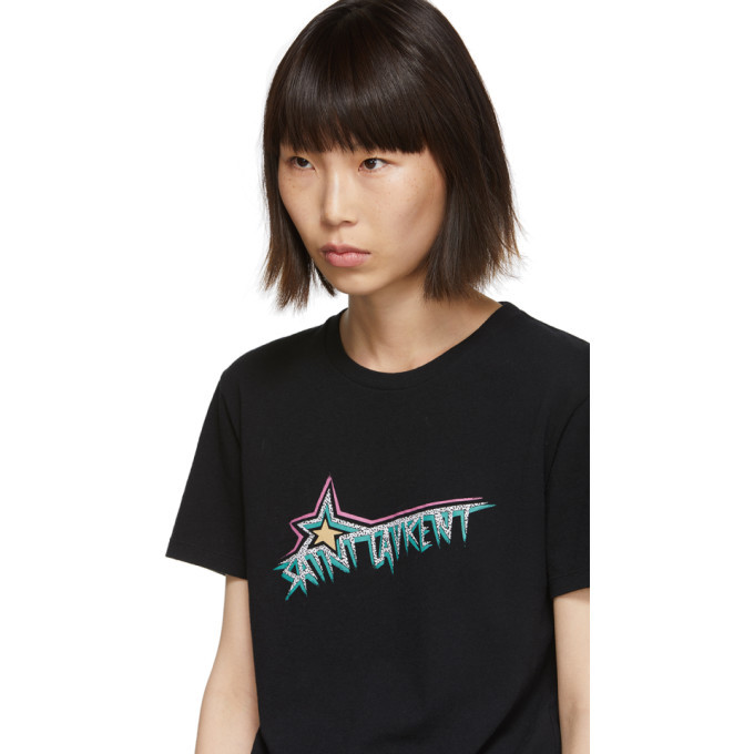 Saint Laurent SS15 スター　Tシャツ Saint Laurent Black Saint Laurent Star T-Shirt Saint Laurent