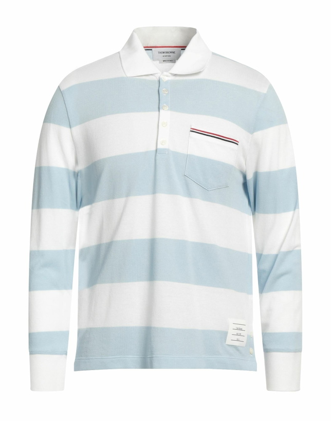 Photo: Thom Browne Mens Polo shirt Sky in Blue