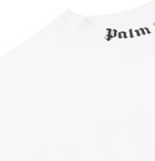 Palm Angels - Oversized Logo-Print Cotton-Jersey T-Shirt - White
