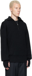 Rier Black Halfzip Utility Sweater