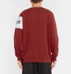 Givenchy - Logo-Embroidered Fleece-Back Cotton-Jersey Sweatshirt - Men - Red