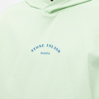 Stone Island Men's Marina Plated Dyed Popover Hoody in Light Green