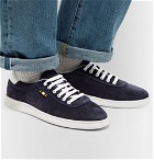 Aprix - Leather-Trimmed Suede Sneakers - Men - Navy