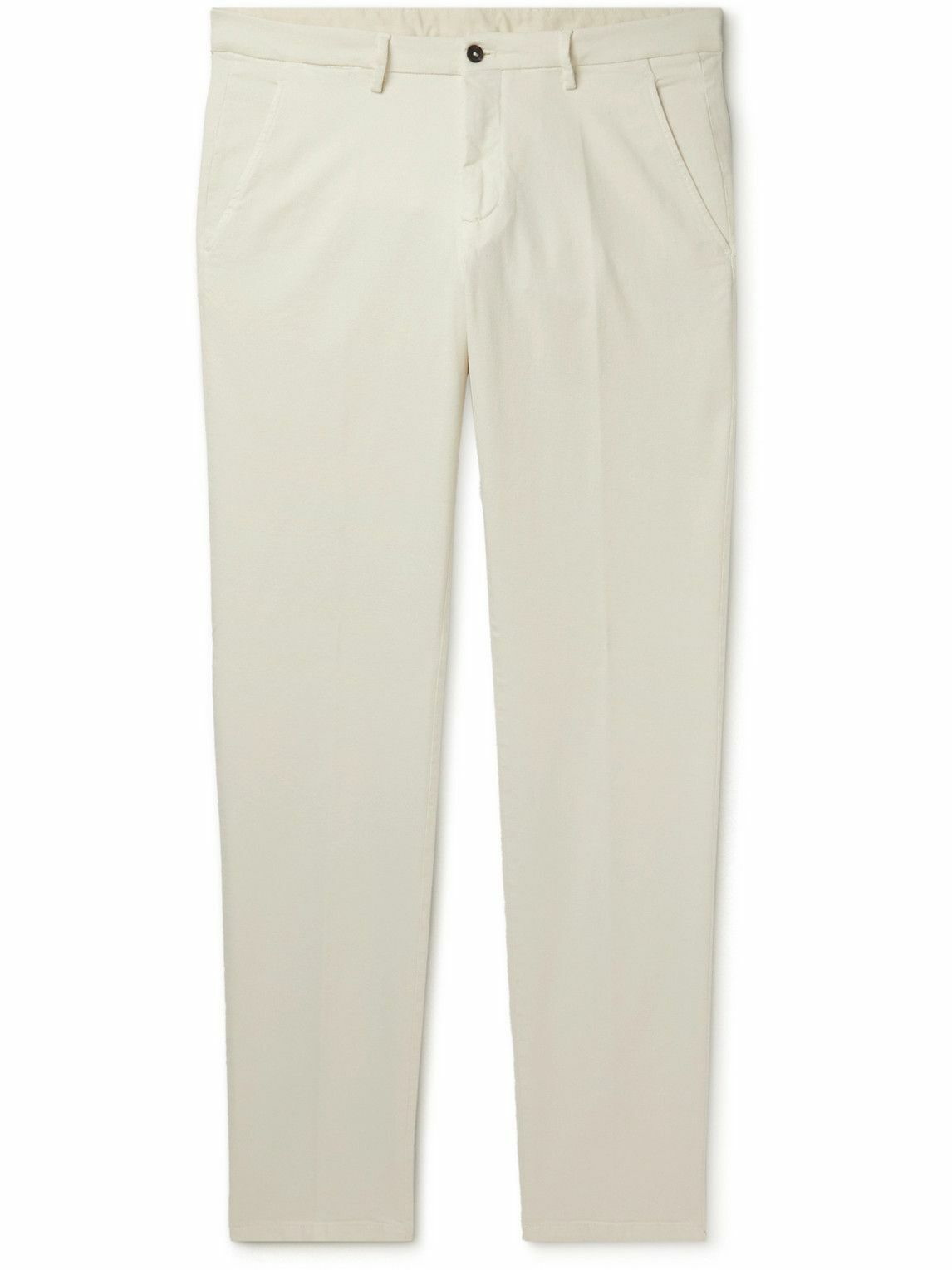 Thom Sweeney - Slim-Fit Cotton-Blend Twill Chinos - Neutrals Thom Sweeney