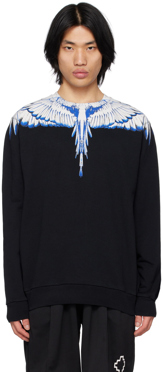 Marcelo Burlon County of Milan Black Icon Wings Sweatshirt