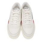 Reebok Classics Off-White and Red C Revenge Sneakers