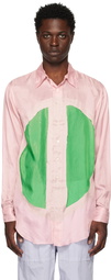 Edward Cuming Pink Paneled Shirt