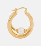 Chloé Darcey pearl gold-plated hoop earrings