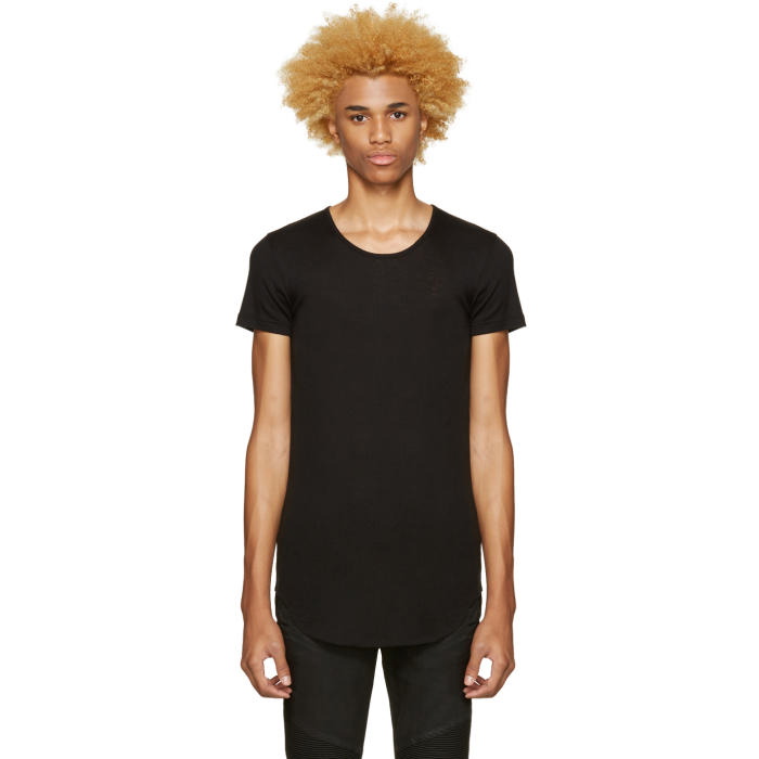 Photo: Balmain Black Ribbed T-Shirt