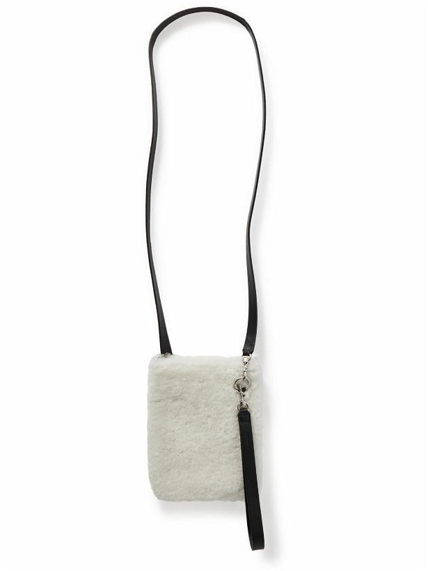 Photo: Jil Sander - Leather-Trimmed Shearling Pouch